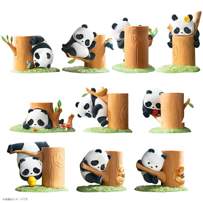 52TOYS BLINDBOX PANDA ROLL ツリークライミングシリーズ 1BOX8個セット トレーディングフィギュア コレクショントイ アート ブラインド パンダ 熊猫 kawaii 木登り ほんわか ゆるふわ 中国 自然 ぱんだ
