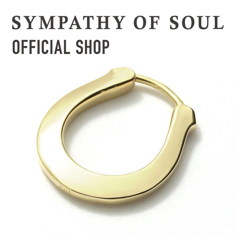 楽天シンパシーオブソウル　楽天市場店【公式】シンパシーオブソウル SYMPATHY OF SOUL ホースシューフープピアス K18 イエローゴールド 【メーカー直営】 馬蹄 ホースシュー メンズ ピアス 送料無料 | シンパシー オブ ソウル アクセサリー プレゼント ギフト 片耳 フープ ゴールド 誕生日