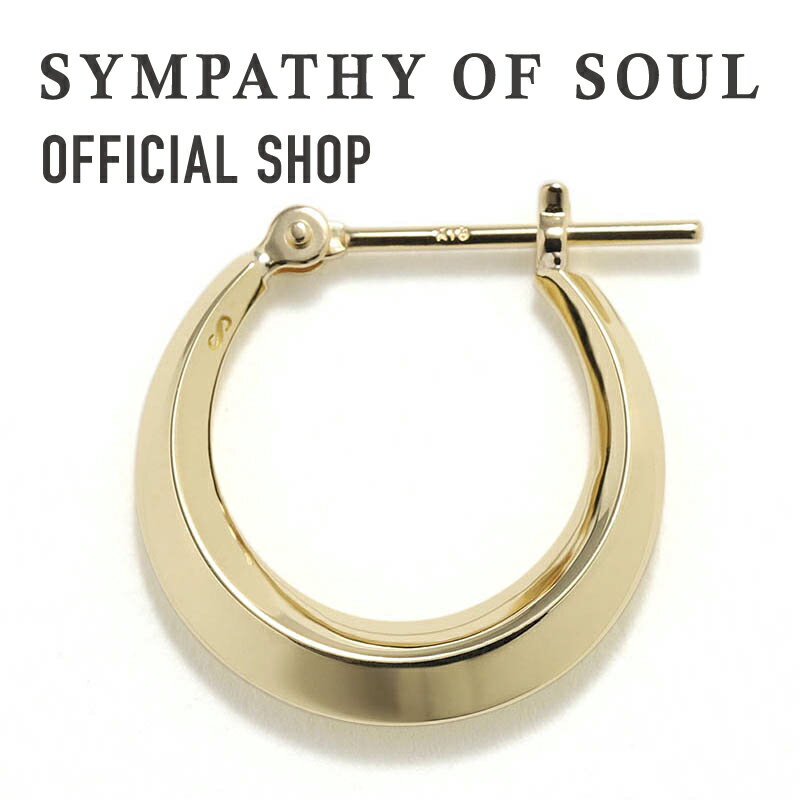 【公式】シンパシーオブソウル SYMPATHY OF SOUL ムーンフープピアス M K18イエローゴールド【メーカー直営】送料無料 シンパシー オブ ソウル ピアス フープピアス メンズ アクセサリー ブランド ジュエリー K18ゴールド 18金 三日月 ギフト プレゼント