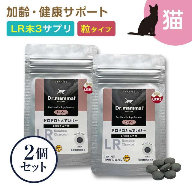 竹炭 ドロドロとんでいけ〜 粒 20粒×2袋 体重4kgで約1.5ヶ月分【 猫 サプリメント LR末 ...