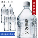 岩根の水 【1.5L×4本】 ミネラルウォーター 天然水 水素水 中硬水 イオン化 ミネラル 鷲倉温泉 福島県 温泉水 天然飲泉水 【底津地球の大宝】 鉄分 水素イオン (消化をサポート) サルフェート (デトックス) メタケイ酸 シリカ (美肌 粘膜修復) 2価鉄3価鉄 (貧血) 含有