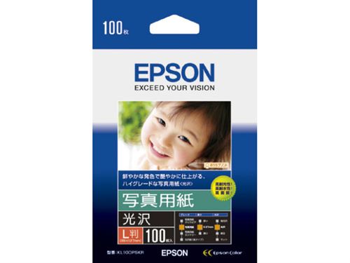 エプソン 【メーカー純正品】 写真用紙 光沢 (L判/100枚) KL100PSKR