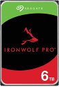 Seagate シーゲイト IronWolf Pro 3.5インチ 【データ復旧3年付】 6TB 内蔵ハードディスク HDD 5年保証 SATA 6Gb/s 7200RPM 256MB 512E 日本正規代理店品 ST6000NT001