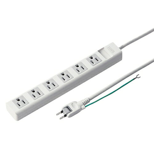 樂天商城 - サンワサプライ 電源タップ マグネット付き 3P・6個口 2.5m TAP-N3625MGN
