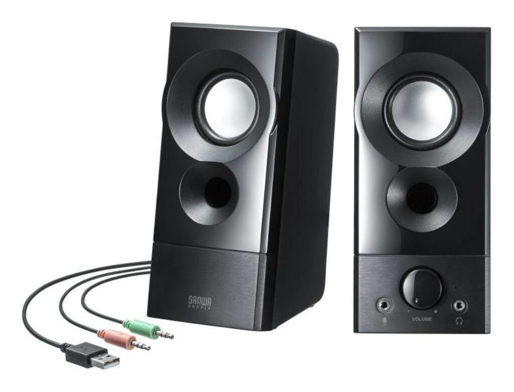 樂天商城 - サンワサプライ USB電源スピーカー(実用最大出力6W) MM-SPL20UBK