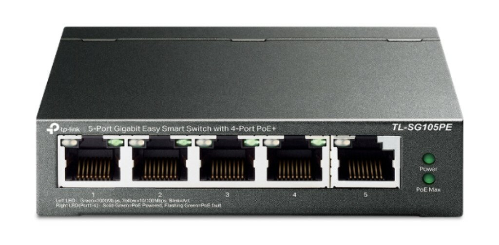TP-Link ティーピーリンク 5ポート ギガビット PoE+(4ポート)EasySmart デスクトップ スイッチ TL-SG105PE