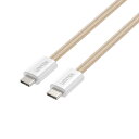 UNITEK PD100W Magnetic USB-C to USB-C 1M Cable、Cream Latte C14141ACL01-1M