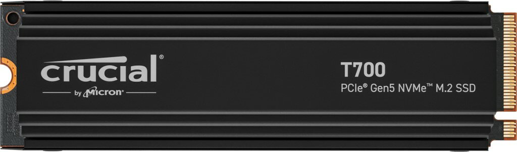 Crucial(クルーシャル) T700 2TB 3D NAND NVMe PCIe5.0 M.2 SSD ヒートシンクモデル 最大12,400MB/秒 CT2000T700SSD5JP 国内正規保証品