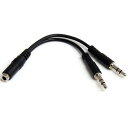 StarTech.com 3.5mm4極ステレオミニプラグ用オーディオ・マイク分岐ケーブル ブラック MUYHSFMM(2)