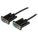 1m RS232Cシリアルクロス/ヌルモデムケーブル メス(DB-9/D-Sub9ピン) ‐ メス(DB-9/D-Sub9ピン) ブラック SCNM9FF1MBK(2)