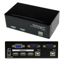 2ポートKVMスイッチ VGAモニター対応/USB接続 PCパソコン2台用CPU切替器 USB/VGAケーブル付属 SV231USB(2)