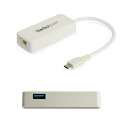 USB Type-C 有線LANアダプタ ホワイト USB-Aポート付属 USB-C-ギガビットEthernet変換NIC US1GC301AUW(2)