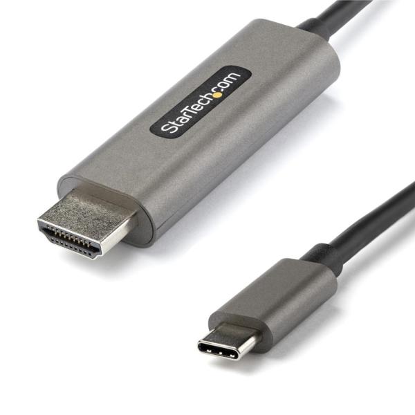 StarTech.com USB-C-HDMI 変換ケーブル/5m/4K 60Hz/HDR10/UHD対応 USB Type-C to HDMI 2.0b 変換アダプター/Typec-HDMI 交換ケーブル CDP2HDMM5MH