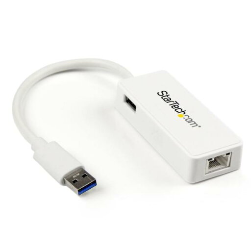 StarTech.com USB 3.0-ギガビットイーサネット有線式LANアダプタ(USBポート x1付き) ホワイト USB31000SPTW StarTech.com USB 3.0-ギガビットイーサネット有線式LANアダプタ(USBポート x1付き) ホワイト USB31000SPTW