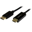 StarTech.com DisplayPort - HDMI変換ケーブル 1m 4K解像度/UHD対応 ディスプレイポート(DP) - HDMIアダプタ(ケーブル内蔵) オス/オス DP2HDMM1MB