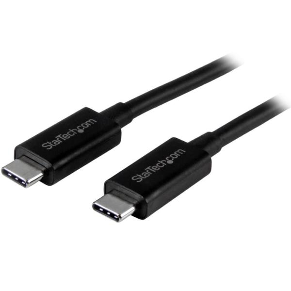 Rakuten - StarTech.com USB 3.1ケーブル 1m ブラック Type-C (USB-C) オス (24ピン) - Type-C/ USB-C オス (24ピン) リバーシブルデザイン USB 3.1 Gen 2 規格 10 Gbps USB31CC1M