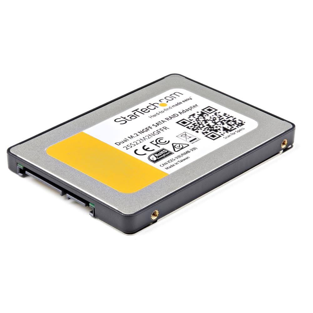 StarTech.com デュアルM.2 SSD - SATAアダプター 2x M.2 SSD - 2.5インチSATA(6Gbps)変換ケース RAID / TRIM対応 25S22M2NGFFR