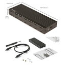 StarTech.com NVMe M.2 SSDケース PCIe接続タイプ限定 ASMedia社開発USB 3.1 Gen 2-PCIe NVMe SSDブリッジコントローラ使用 Thunderbolt 3互換 M2E1BMU31C