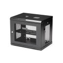 StarTech.com 19インチ サーバーラック/9U/2ポスト/壁掛けタイプ/取付奥行15cm-38cm/ロック付きラックキャビネット/通気スリット・メッシュ RK9WALM(2)