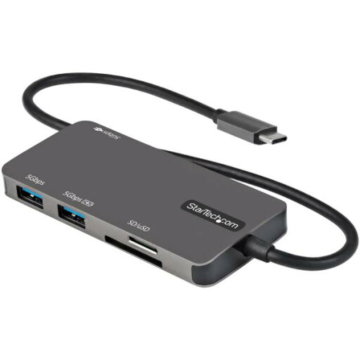 StarTech.com USB Type-Cマルチ変換アダプター/4K HDMI/100W USB PD/タイプC対応マルチハブ/本体一体型30cmケーブル DKT30CHSDPD StarTech.com USB Type-Cマルチ変換アダプター/4K HDMI/100W USB PD/タイプC対応マルチハブ/本体一体型30cmケーブル DKT30CHSDPD