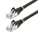StarTech.com カテゴリー6A LANケーブル/7.5m/ブラック/LSZH(低煙ゼロハロゲン)/10GbE 500MHz/100W PoE++/S/FTP/ETL認証済 NLBK-750-CAT6A-PATCH