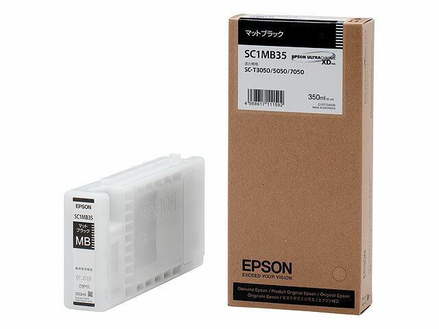 Rakuten - EPSON エプソン 【メーカー純正品】 SC-T3050/SC-T5050/SC-T7050用 インクカートリッジ (マットブラック/350ml) SC1MB35