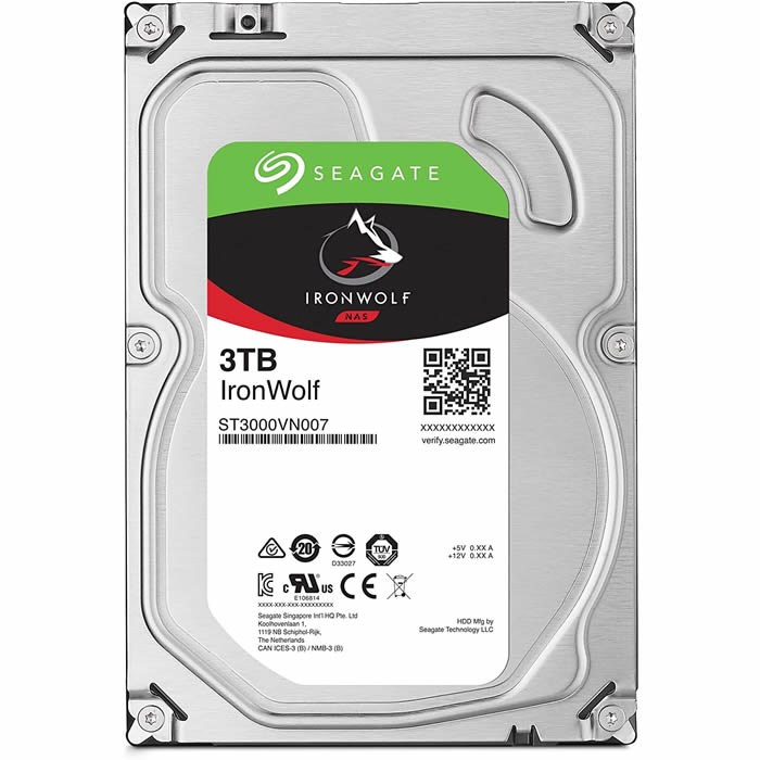 Seagate IronWolf NAS 3.5 HDD 3.5インチ 内蔵ハードディスク SATA 6Gb/s 3TB 5900rpm 64MB 日本正規代理店品 ST3000VN007