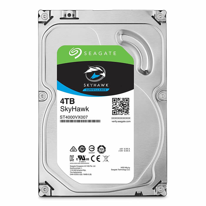 Seagate SkyHawk HDDシリーズ 3.5インチ SATA 6Gb/s 4TB 5900rpm 128MB 4Kセクター 日本正規代理店品 ST4000VX007