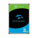 Seagate シーゲイト Skyhawk 3.5インチ 【データ復旧3年付】 3TB 内蔵ハードディスク HDD 3年保証 RVセンサー搭載 ネットワーク監視カメラ ビデオレコーダー用 日本正規代理店品 ST3000VX015