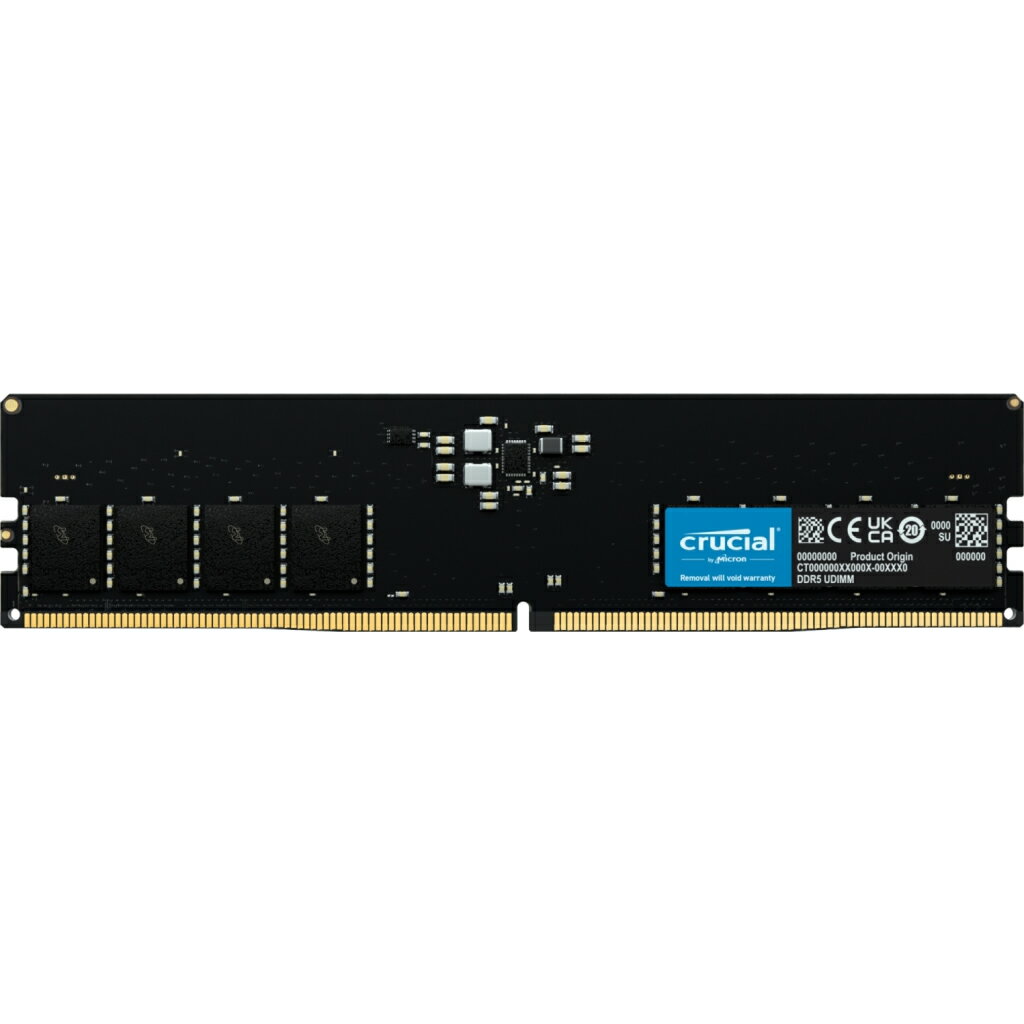 Crucial fXNgbvp݃ 16GB(16GBx1) DDR5 4800MT/s(PC5-38400) CL40 UDIMM 288pin CT16G48C40U5