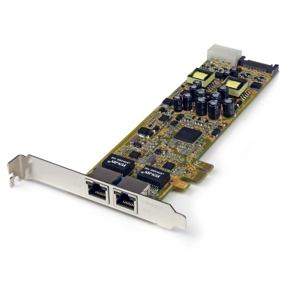 2ポートギガビットイーサネット増設PCI ExpressネットワークアダプタLANカード(PoE/PSE対応) PCIe対応2x Gigabit Ehernet NIC ST2000PEXPSE