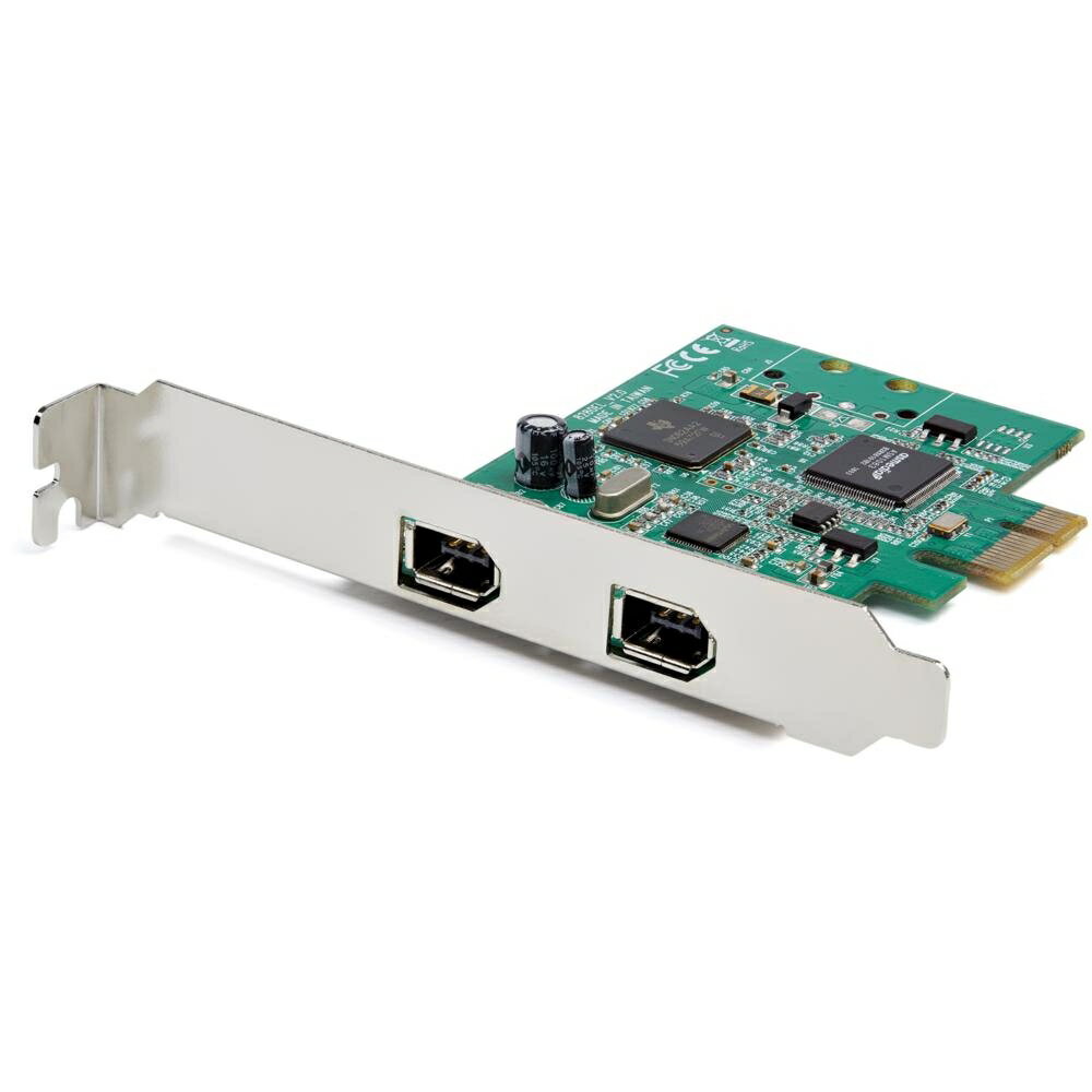 2ポート FireWire 400増設PCI Expressカード PCIe接続IEEE1394a互換アダプタ Windows/Mac対応 PEX1394A2V2