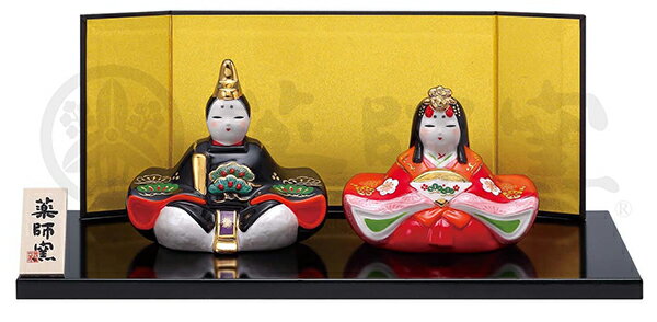 彩絵 親王雛(蒔絵調) ひな人形 日本製 陶器 レトロ 置物 オブジェ 飾り物 置き物 和モダン 和風 和雑貨 国産 和テイスト 和室 かわいい おしゃれ 雛人形 小さい コンパクト 女の子 ひな祭り