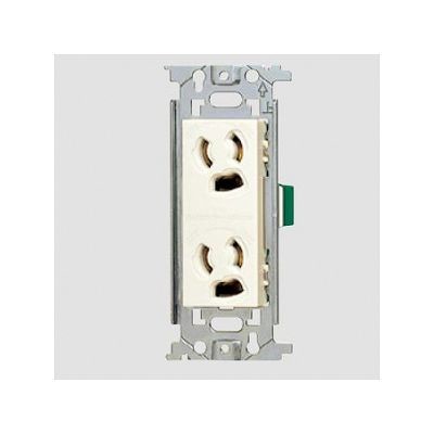 パナソニック フルカラー 埋込抜け止め接地ダブルコンセント 取付枠付 15A 125V WN1162