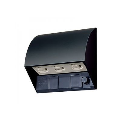 パナソニック 接地防水抜け止めトリプルコンセント アースターミナル式 露出・埋込両用 ブラック WK4603B