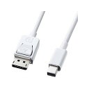 変換ケーブル ミニDisplayPort−DisplayPort 1m ホワイト KC−DPM1W(2)