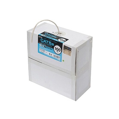 カテゴリ5eUTP単線ケーブルのみ　100m　イエロー　KB−T5−CB100YN