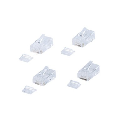 サンワサプライ RJ−45コネクタ より線 超フラットケーブル用 10個入 ADT−RJ45−10FN