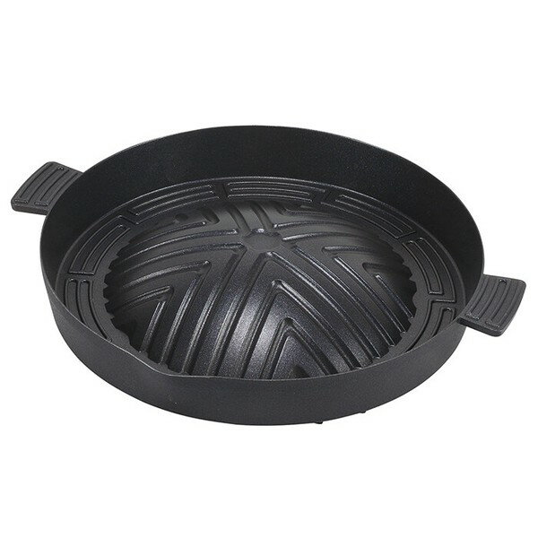 ジンギスカン鍋 深型 28cm ふっ素樹脂加工 アルミ鋳物製 焼肉 プルコギ ジンギスカン プレート 鍋