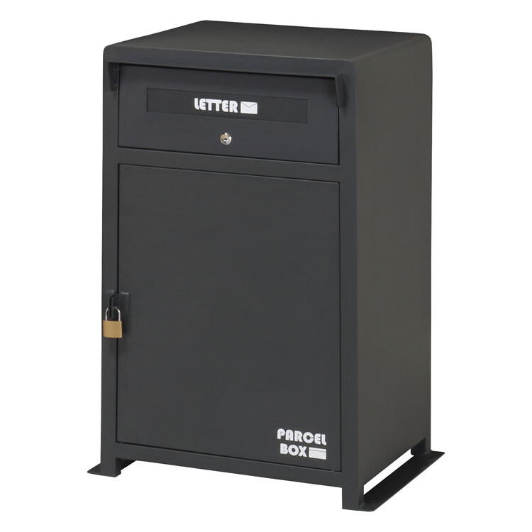 宅配ボックス ローダ スチール ブラック オリーブ ホワイト 鍵付き 南京錠 不在時に郵便、宅配を受け取..