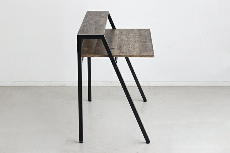 リグナ 96 デスク DBR パソコンデスク テーブル 木製 ワークデスク 作業台 学習デスク 机 在宅 リモートワーク おしゃれ コンパクト 小物収納 引き出し付 [3]