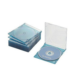 送料無料 エレコム　Blu-ray/DVD/CDケース(スリム/PS/1枚収納)　CCD-JSCS10CBU 敬老の日 父の日 母の日