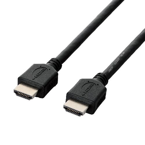 HDMIの最新規格にフル対応した、HIGH SPEED with Ethernet認証済みの“イーサネット対応HIGH SPEED HDMIケーブル”ですHDMIの最新規格にフル対応した、HIGH SPEED with Ethernet認証済みの“イーサネット対応HIGH SPEED HDMIケーブル”です。 1本のケーブルで映像信号と音声信号をデジタルのままで高速伝送するだけでなく、イーサネット信号の双方向通信を実現します。 100Mbpsのイーサネット通信を実現する、HEC(HDMIイーサネットチャンネル)に対応しています。 デジタル音声をテレビなどの表示機器からAVアンプなどの出力機器へ伝送できる、ARC(オーディオリターンチャンネル)に対応しています。 3DフルHD(1080p×2画面)、4K2K(4096×2160ドット)に対応しています。 色深度は従来の24bit(Full Color:フルカラー)から、30/36/48bit(Deep Color:ディープカラー)まで対応し、より豊かな色表現が可能です。 外部ノイズの干渉から信号を保護する3重シールドケーブルを採用しています。 外部ノイズの影響を受けにくい、ツイストペア構造を採用しています。 EUの「RoHS指令(電気・電子機器に対する特定有害物質の使用制限)」に準拠しています。●対応機種:HDMI(タイプA・19ピン)側:HDMI入力端子を持つ液晶ディスプレイ、プロジェクタ、液晶テレビ等、HDMI(タイプA・19ピン)側:HDMI出力端子を持つパソコン、ゲーム機等 ●規格:High Speed with Ethernet(HDMI1.4a,Category2) ●コネクタ形状:HDMI(タイプA・19ピン) - HDMI(タイプA・19ピン) ●ケーブルタイプ:ノーマルタイプ ●伝送速度:10.2Gbps ●対応解像度:4K×2K対応 ●シールド方法:3重シールド ●プラグメッキ仕様:金メッキピン ●ケーブル長:5.0m ※コネクタを除く ●カラー:ブラック ●ケーブル太さ:約7.0mm ●環境配慮事項:RoHS指令準拠■送料 送料無料。但し、沖縄・離島を含む(一部配送不可地域)のご注文は配達不可のためキャンセルさせて頂きます。