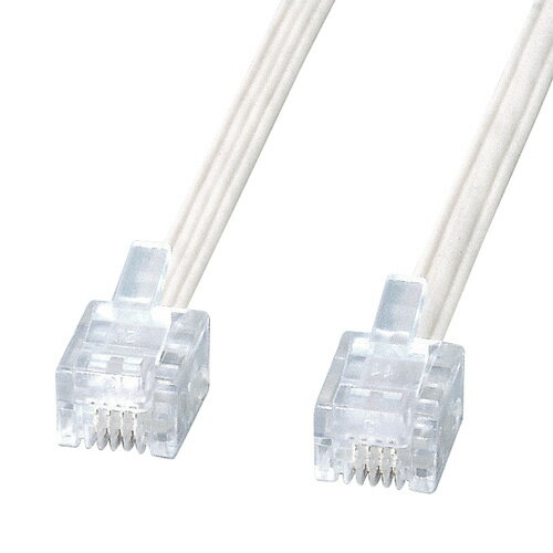 送料無料 サンワサプライ エコロジー電話ケーブル TEL-E4-1N2