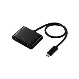 エレコム Type-Cドッキングステーション/PD対応/充電&データ転送用Type-C1ポート/USB3.1(Gen1)1ポート/HDMI1ポート/30cmケーブル/ブラック DST-C13BK 敬老の日