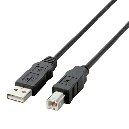 環境対応USB2.0ケーブル A-B 1.0m 0.5A ブラック USB2-ECO10