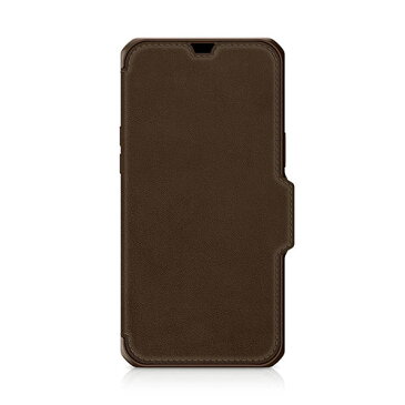 ITSKINS Hybrid Folio Leather for iPhone 13 [Brown with real leather] AP2R-HYBRF-BNRL