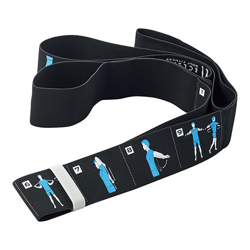 送料無料 エレコム ストレッチバンド ゴルフ向け ウォーミングアップ 上半身ストレッチ ブラック HCG-PBN01BK