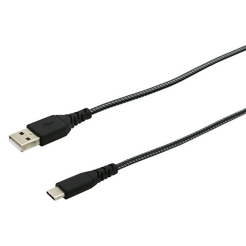 送料無料 wantobe 究極ストロングケーブル TYPEC 3A 0.5M BK WTCKS050K