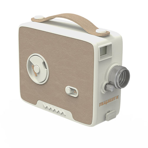 60年代の8mmフィルムの特徴と現代のデジタル写真技術が組み合わさったデジタルトイカメラ『Fragment8』カメラの数字「8」は、1932年にコダック社が開発し、映画に広く使われた「8ミリフィルム」を表しています。8ミリフィルムから撮影されたフィルムの独特の色や不完全さが、見る人に懐かしさを感じさせます。レトロなシャッター音を奏でるスイッチ一つで、あなただけの物語を伝える感動的なショートフィルムもこれ一つで簡単作成。撮影したお気に入りのGIFや動画は、スマートフォンやパソコンでお気に入りのソーシャルメディアに直接共有することも可能です。 通常のFlatレンズに加え3種類のColorレンズに切り替え可能。 Yellowフィルター:黄みがかったフィルターで時間を戻したように昭和レトロな風景を再現 CPLフィルター:CPL(偏光)レンズは画像編集では実現できない独特の鮮やかさを再現 Blueフィルター:鮮やかなブルーで日常のひとコマを非日常を再現。被写体の反射を除去する事で、本来の色をより鮮やかに再現する事が出来るフィルター搭載し、レトロなアクセントをつけたユニークな映像に仕上がる仕様になっています。●本体色:ホワイト ●寸法:L110xW90xH40mm ●質量:250g ●センサーモデル:1/3インチCMOS ●レンズモジュール:F2.0 ●動画:720p@9FPS/720p@24FPS ●GIF:320p@9FPS/240p@24FPS ●充電:MicroUSB(別売) ●バッテリー:リチウム電池内蔵 ●撮影持続時間:約100秒 ●原産国:中国 ●管理:日本